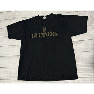 Vintage Guinness T-Shirt Classic Design Glitter 1995 Gildan Tag Size XL